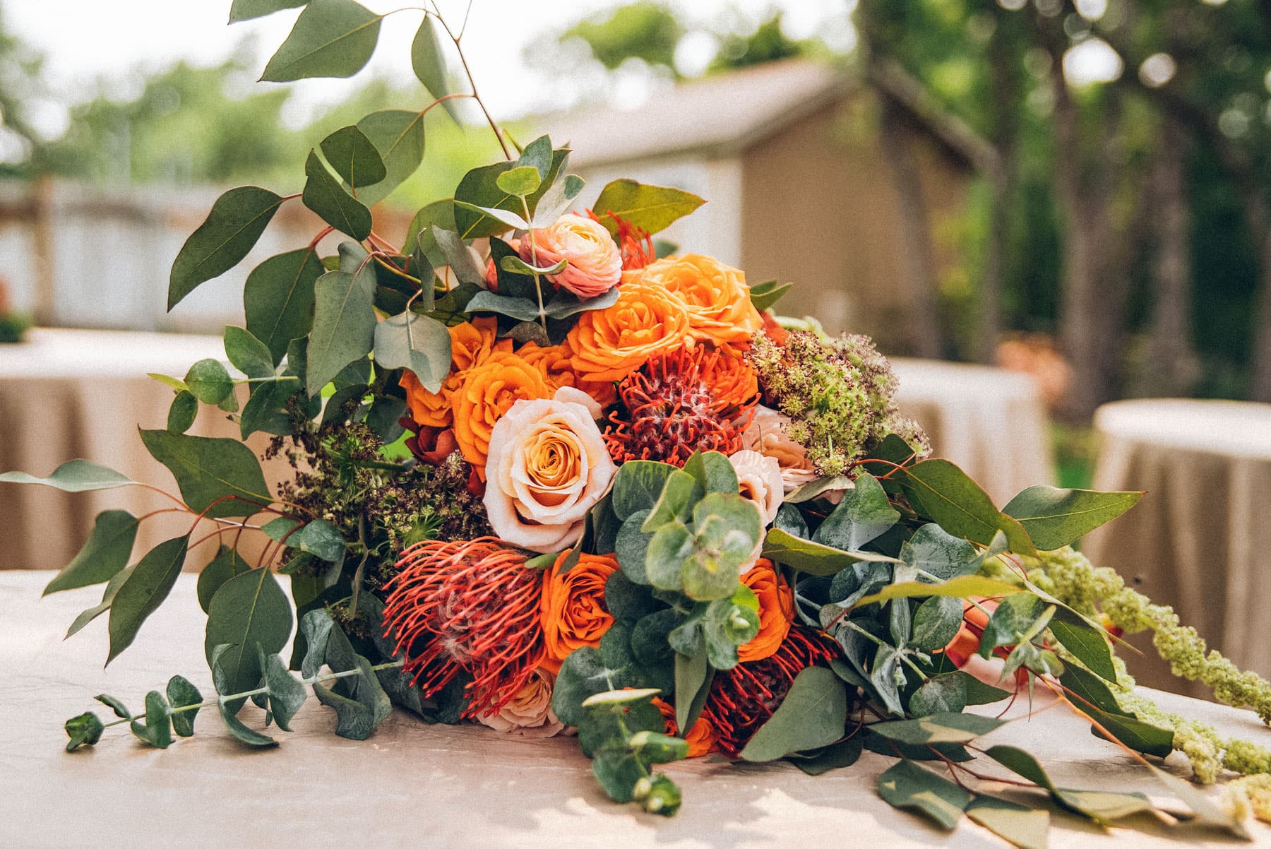 Colorful special event floral arrangement