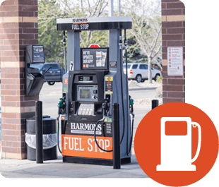 A Harmons Fuel pump at a Harmons filling station